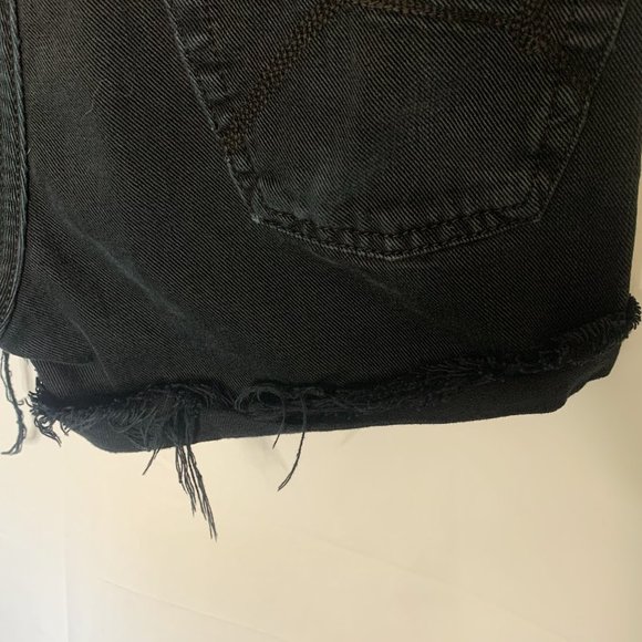 Mavi Distressed Cut Off Shorts Black Size 28 - Picture 7 of 8